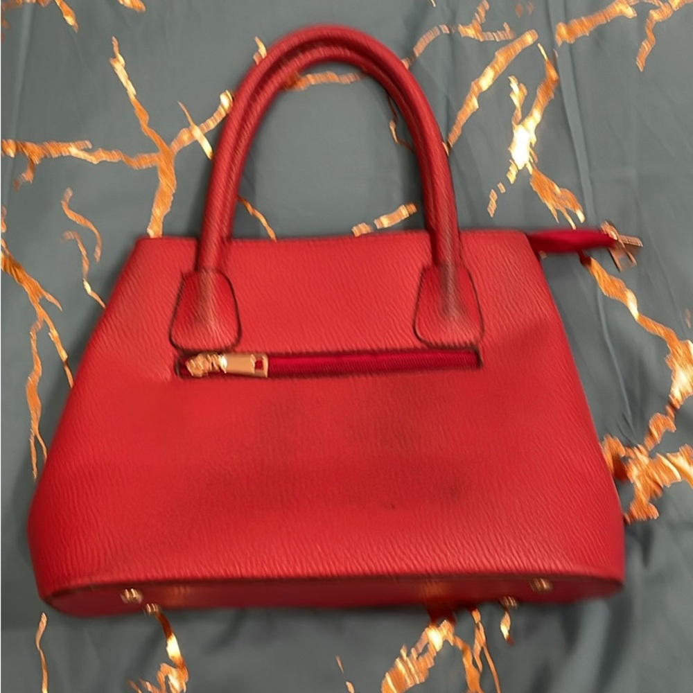 Red Leather Handbag - Picture 2 of 6